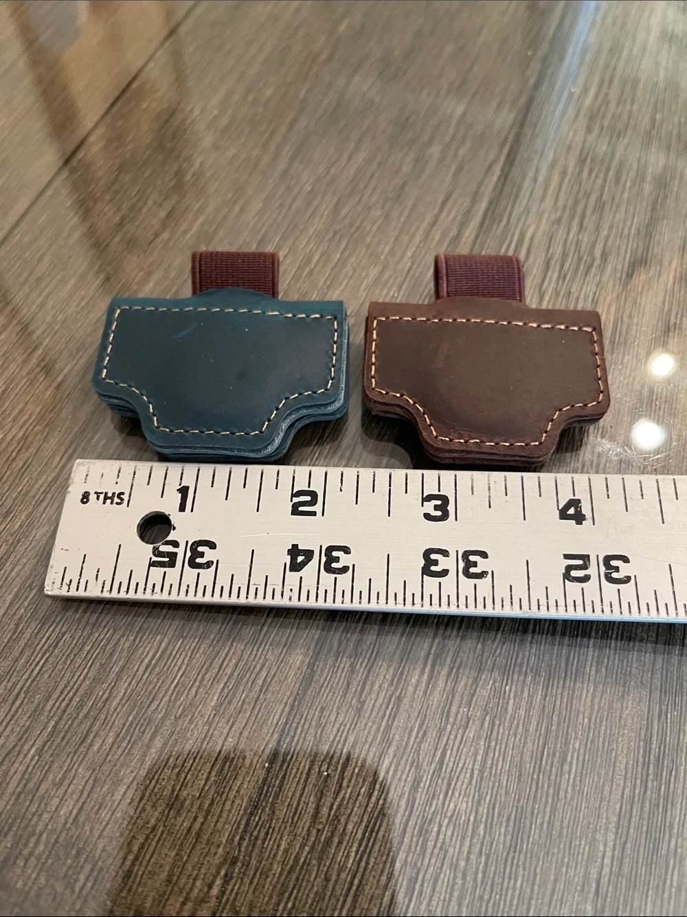 2 Bygonemark, Magnetic Leather Bookmark with Pen Holder Monogrammed “J”